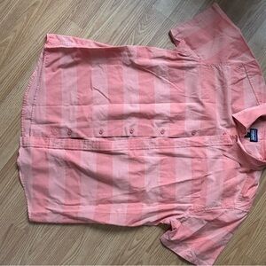 Patagonia Striped Coral Button-Up Shirt
